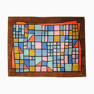 Tappeto artistico in vetro colorato di Paul Klee per Atelier Elio Palmisano, Milano, 1975
