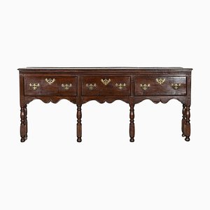 Large 18th Century English Oak Dresser, 1780s