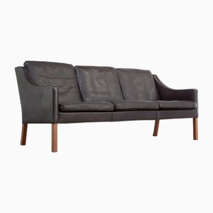 Danish Sofa in Leather by Borge Mogensen for Fredericia, 1960s