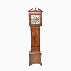 Reloj de abuelo victoriano de caoba, década de 1840