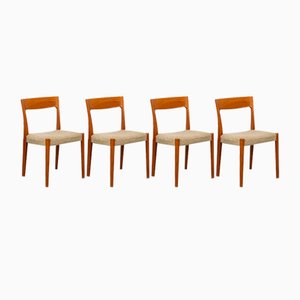 Swedish Teak and Wool Chairs from Svegards, 1960s, Set of 4