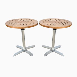 Small Bistro Tables in Ash by R. Vlaemynck, 1990s, Set of 2