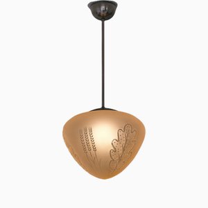 Pendant Lamp attributed to Edward Hald from Orrefors, Sweden, 1930s