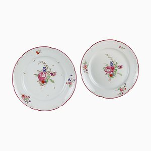 Early 19th Century Porcelain Plates Ludwigsburg Man, Set of 2