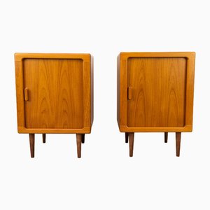 Cabinets with Tambor Doors by CFC Silkeborg, 1980s, Set of 2