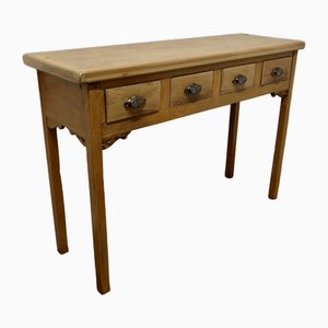 Golden Oak Hall Table, 1950s