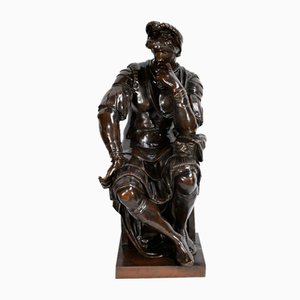 Después de Michelangelo, Lorenzo de Medici, siglo XIX, bronce