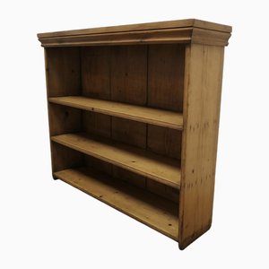 Offener viktorianischer Bücherschrank aus Kiefernholz