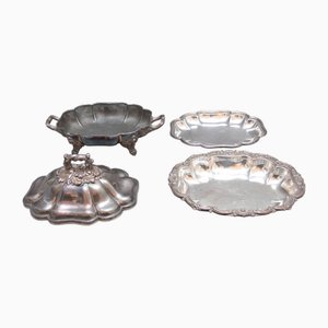 Zuppiere in argento placcato, metà XIX secolo, set di 3