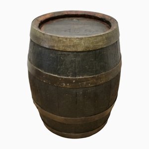 Antique Oak Brewery Barrel, Table, Log Bin or Christmas Tree , 1890s