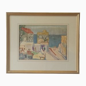 Anna Weingrün-Lieblich, Tiberias, 20th Century, Watercolor