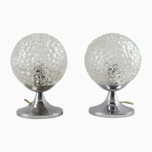 Bedside Lamps in Bubble Glass from Limburg, 1960s, Set of 2