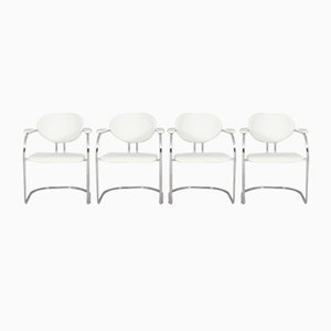 Italian Cantilever Chairs, 1980s, Set of 4