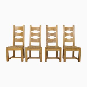 Brutalist Dining Chairs, 1970s, Set of 4