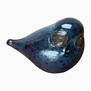 Vintage Art Glass Owl from Arctic Finland, 1970s