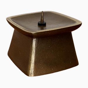 Vintage Brutalist Metal Candleholder, 1970s