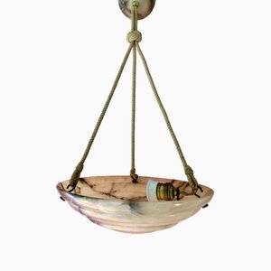 Lámpara de techo Art Déco de vidrio, años 30
