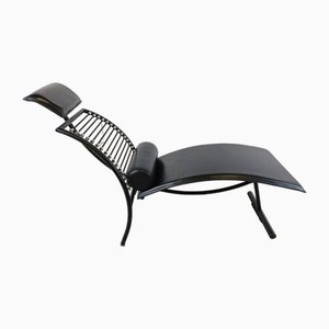 Chaise longue vintage nello stile di Rene Herbst, anni '90