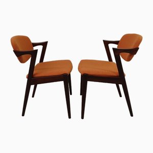 Fully Restored Rosewood Dining Chairs by Kai Kristiansen from Schou Andersen, 1960s, Set of 8