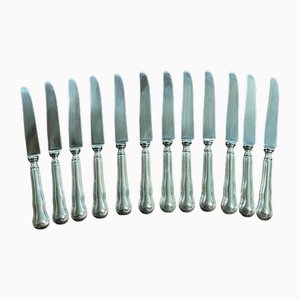 Small Silver and Stainless Steel Metal Knives from Orbril, Set of 12