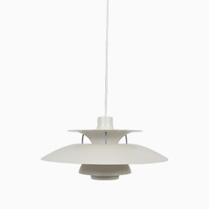 Danish Hanging Lamp Ph5 White by Poul Henningsen for Louis Poulsen, 1950s
