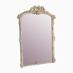 Specchio grande Luigi XV bianco