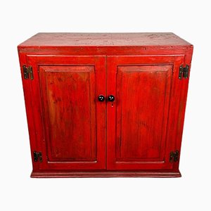 Vintage Bohemian Cabinet in Red
