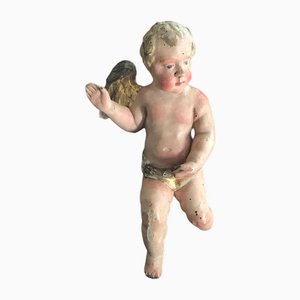 Polychromer Holz Putto, 18. Jh