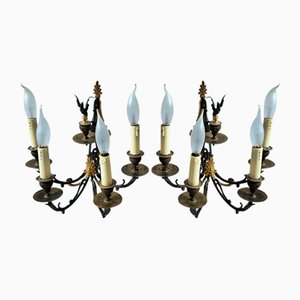 Empire Two-Color Bronze Wall Lights, Set of 2