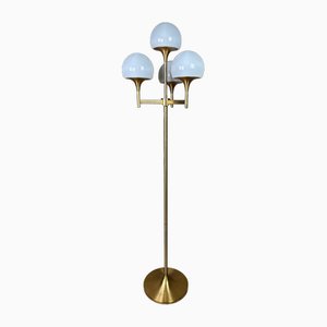 Vintage Brass Floor Lamp by Gaetano Sciolari, 1970s