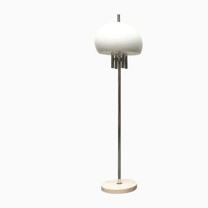 Mid-Century Italian Space Age Floor Lamp with Stone Base, 1960s