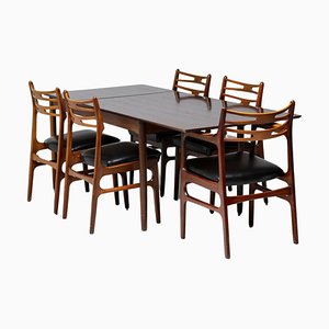 Dining Table & Chairs by Johannes Andersen, 1950, Set of 6