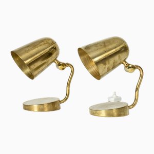 Mid-Century Brass Table or Wall Lights from Boréns, 1950s, Set of 2