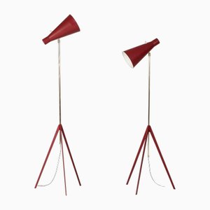 Lampadaires Modernistes par Alf Svensson de Bergboms, 1950s, Set de 2