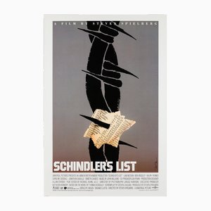 Affiche de Film Spéciale Originale Schindlers List par Saul Bass, États-Unis, 1993