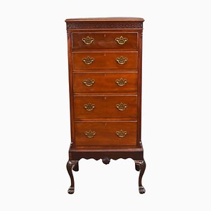 Antique Mahogany Chest on Stand, 1900s