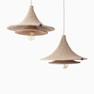 Petite Lampe au Crochet Scandinave par Com Raiz, Set de 2