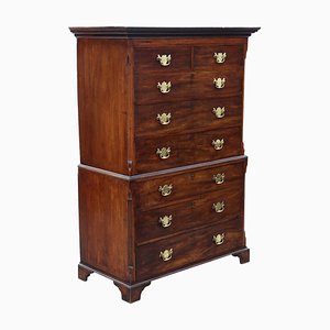18th Century Mahogany Chest on Chest of Drawers Tallboy