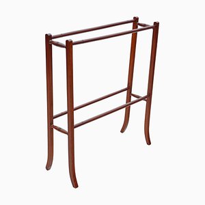 Antique Edwardian Inlaid Mahogany Towel Rail Stand, 1910s