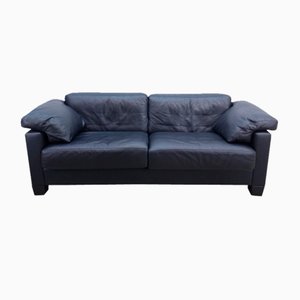 Ds 17 3-Sitzer Sofa aus blauem Leder von de Sede