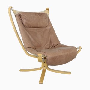 Lounge Chair in Leather by Sigurd Ressell for Vatne Møbler, 1970s