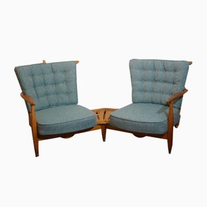 Set of Sofas by Guillerme et Chambron for Votre Maison, 1970s