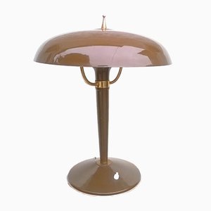 Lampe de Bureau Vintage Marron, Italie, 1950s