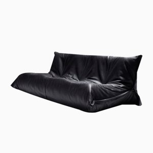 Yoko Lounge Sofa aus Original Leder von Michel Ducaroy für Ligne Roset