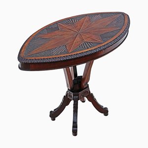 Table d'Appoint Antique en Forme de Bouclier, Angleterre, 19ème Siècle