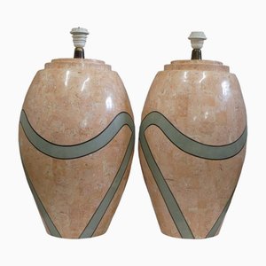 Marble Table Lamps, 1980s, Set of 2