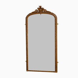 Espejo de muelle de madera dorada del siglo XIX, década de 1860