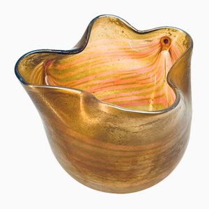 Handmade Glass Bowl by Helmut W. Hundstorfer, Austria, 1980s