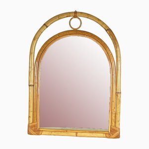 Vintage Mirror in Bamboo, Italy, 1970s