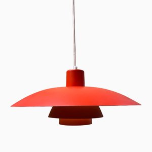 Lampe à Suspension Modèle Ph4 Orange de Louis Poulsen, 1960s